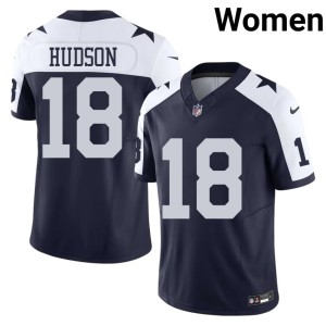 Navy #18 Alternate Dallas Cowboys Women 2026-27 Jordan Hudson Jersey 176720-377