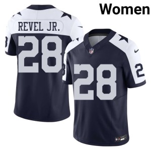 Navy Official Alternate #28 Women's Shavon Revel Jr. DC Jersey 228618-561