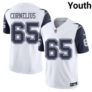 White D-Boys Ajani Cornelius Color Rush Replica #65 Youth Jerseys 263332-118