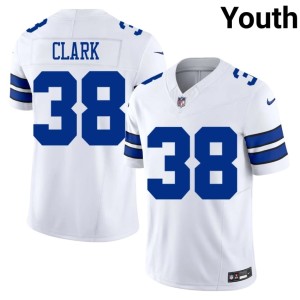 White Youth Alijah Clark #38 Player DAL Jersey 589714-143