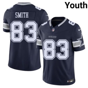 Navy #83 Player Youth DAL Cowboys Anthony Smith Jerseys 421355-116