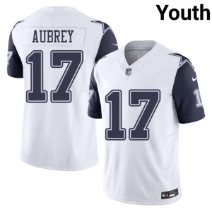 White Brandon Aubrey America's Team #17 Color Rush NFL Youth Jersey 964058-610