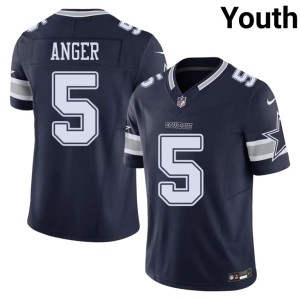 Navy NFL Youth Bryan Anger #5 Dallas Jerseys 700950-849