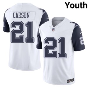 White Youth #21 Big D Color Rush NFL Caelen Carson Jerseys 744708-613