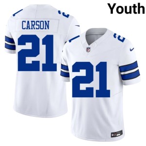 White NIL Big D Youth Caelen Carson #21 Jersey 464506-190