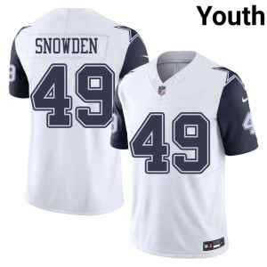 White DAL Cowboys Charles Snowden #49 Football Color Rush Youth Jersey 825170-790