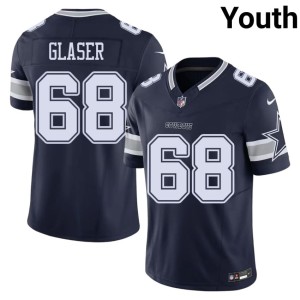 Navy Chris Glaser Football Big D #68 Youth Jerseys 544651-122
