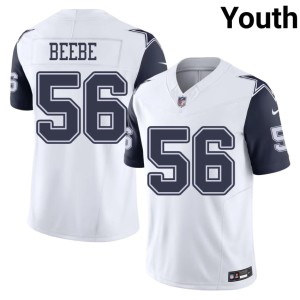 White Youth Color Rush Cooper Beebe Lone Star Cowboys #56 Football Jerseys 431618-115