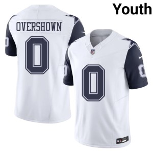 White Youth #0 DeMarvion Overshown Football DAL Cowboys Color Rush Jerseys 850272-433