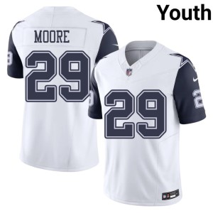 White Cowboys Nation #29 Limited Devin Moore Youth Color Rush Jerseys 216002-778