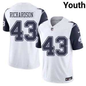 White Football Color Rush Dominic Richardson Youth #43 Big D Jersey 229835-918