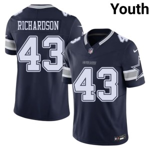 Navy Replica Big D Youth Dominic Richardson #43 Jersey 182932-427