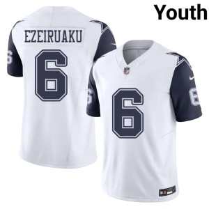 White #6 NIL Color Rush Dallas Cowboys Youth Donovan Ezeiruaku Jerseys 529675-622