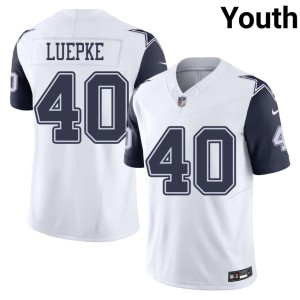 White DAL Game #40 Color Rush Hunter Luepke Youth Jersey 972542-510
