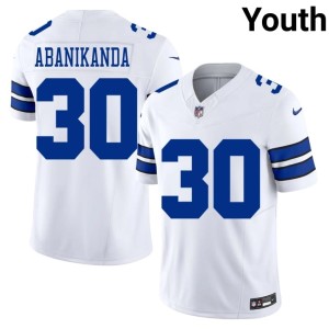 White #30 NFL Youth D-Boys Israel Abanikanda Jerseys 556497-161