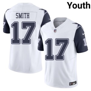 White Replica Jaden Smith Color Rush #17 Youth Dallas Cowboys Jerseys 458077-416