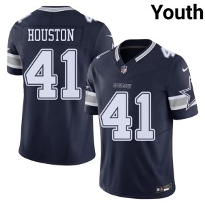 Navy James Houston #41 Stitched Youth Dem Boys Jersey 736910-566