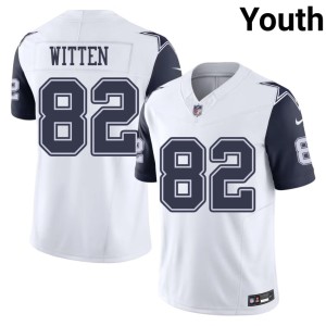 White #82 2026-27 Jason Witten Color Rush Lone Star Cowboys Youth Jersey 844883-949