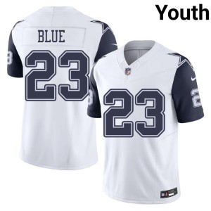 White #23 Youth Jaydon Blue Color Rush Stitched Cowboys Nation Jersey 724660-508