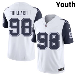 White Color Rush #98 Youth Jonathan Bullard DC Embroidery Jerseys 700625-297