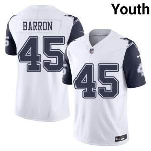 White Lone Star Cowboys Youth Limited Color Rush #45 Justin Barron Jersey 445223-545