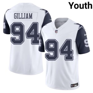 White Lone Star Cowboys Kelvin Gilliam Youth Color Rush 2026 #94 Jerseys 762828-527