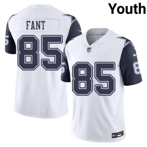 White Color Rush #85 Youth Football DAL Princeton Fant Jersey 952742-945