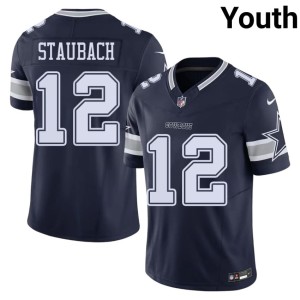Navy #12 Roger Staubach Youth Official America's Team Jersey 645368-457