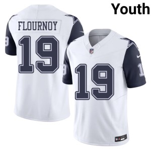 White #19 Dallas Cowboys Limited Ryan Flournoy Youth Color Rush Jerseys 852543-123
