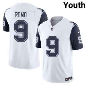 White Youth Color Rush Tony Romo NIL #9 Dallas Cowboys Jerseys 603144-590
