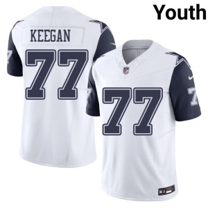 White Youth #77 Trevor Keegan Color Rush NIL Cowboys Nation Jersey 301598-172