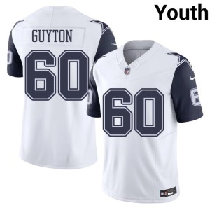 White Tyler Guyton Youth NIL Color Rush #60 Dallas Cowboys Jerseys 733822-520