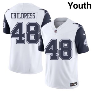 White Stitched Color Rush #48 Youth Zion Childress Cowboys Jersey 941935-121