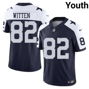 Navy Jason Witten Stitched Alternate #82 Youth The Pokes Jersey 799050-391