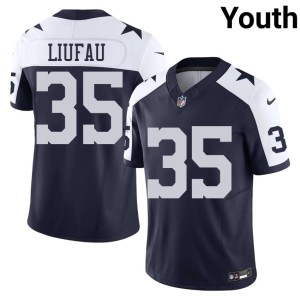 Navy Alternate Youth Replica Marist Liufau DAL Cowboys #35 Jersey 691997-493