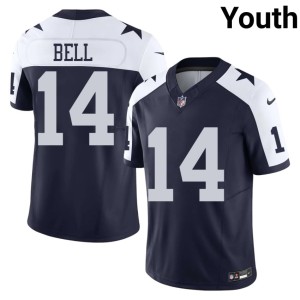 Navy Youth #14 Markquese Bell Stitched Alternate DAL Jerseys 226911-156